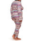 Фото #3 товара Audra Women's Plus-Size Pajama Long Sleeve Top & Legging Set