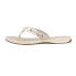 Фото #3 товара Sperry Seafish Metallic Flip Flops Womens Beige Casual Sandals STS89249