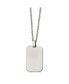 Polished Rectangle Dog Tag on a Cable Chain Necklace