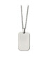 ფოტო #1 პროდუქტის Polished Rectangle Dog Tag on a Cable Chain Necklace