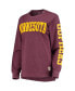 ფოტო #3 პროდუქტის Women's Maroon Minnesota Golden Gophers Two-Hit Canyon Long Sleeve T-shirt