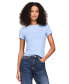 ფოტო #1 პროდუქტის Women's Cotton Slim-Fit Linear Logo T-Shirt