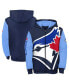 ფოტო #1 პროდუქტის Big Boys Navy, Light Blue Toronto Blue Jays Postcard Full-Zip Hoodie Jacket