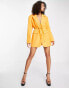 Фото #4 товара Kyo The Brand blazer dress with draw cord waist detail in orange