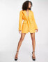 Kyo The Brand blazer dress with draw cord waist detail in orange