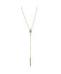 Фото #1 товара Laundry by Shelli Segal crystal Circle Bar 25" Lariat Necklace