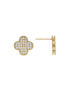 ფოტო #1 პროდუქტის Pave Clover Stud Earrings