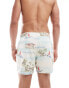 Hollister 5inch beach repeat print swim shorts in beige Бежевый, L - фото #2