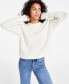 Фото #3 товара Women's Crewneck Long-Sleeve Lurex Sweater