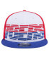 ფოტო #3 პროდუქტის Men's White/Royal Philadelphia 76ers Throwback Gradient Tech Font 9fifty Snapback Hat