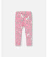 Фото #3 товара Big Girls Printed Leggings Pink With Unicorn