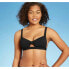 Фото #1 товара Women's Knot-Front Crepe Textured Bralette Bikini Top Shade & Shore™ Size Small