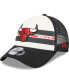 Men's Chicago Bulls Black Stripes 9FORTY Trucker Snapback Hat