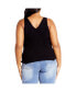 ფოტო #3 პროდუქტის Plus Size Sammie V-neck Top