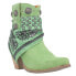 Фото #2 товара Dingo Bandida Paisley Studded Round Toe Cowboy Booties Womens Green Casual Boots