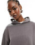 ASOS DESIGN unisex oversized hoodie in washed charcoal