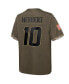 Фото #2 товара Big Boys Justin Herbert Olive Los Angeles Chargers 2022 Salute To Service Player Limited Jersey