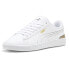 Puma Vikky V3 Metallic Shine Lace Up Womens White Sneakers Casual Shoes 3950850