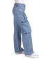 ფოტო #4 პროდუქტის Juniors' Cotton High-Rise Utility Cargo Skater Jeans