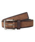 Men's Casual Leather Belt with Suede Overlay