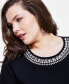 Plus Size Cotton Embellished Tee, Created for Macy's
