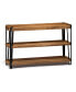 Ryegate Natural Live Edge Solid Wood with Metal Media Console Table