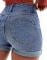 Фото #2 товара New Look high waisted denim short in blue