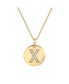 Фото #1 товара Suzy Levian New York suzy Levian Sterling Silver Cubic Zirconia Letter "X" Initial Disc Pendant Necklace