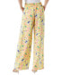 Winnie Floral-Print Pull-On Wide-Leg Pants