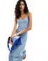 Фото #2 товара ASOS DESIGN scoop back strappy maxi dress in blue