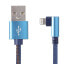 Фото #1 товара Gembird CC-USB2J-AMLML-1M-BL - 1 m - USB A - Micro-USB B/Lightning - USB 2.0 - 480 Mbit/s - Black - Blue