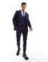 Фото #4 товара ASOS DESIGN super skinny suit jacket in navy tonal check