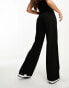 ASOS DESIGN Tall wide leg jersey tailored trouser in black