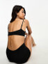 Фото #2 товара ASOS DESIGN seamless scoop crop bra in black