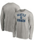 Фото #1 товара Men's Heather Gray Seattle Kraken Victory Arch Long Sleeve T-shirt