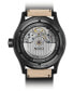 ფოტო #3 პროდუქტის Men's Swiss Automatic Multifort Chronometer Beige Fabric & Black Silicone Strap Watch 42mm