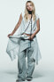 Фото #2 товара Джинсы с объемными брюками ZARA Mid-rise tailored (для женщин)
