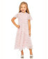 Little Girls Ruffle Tiered Short Sleeve A Line Dress