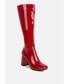 Фото #2 товара hypnotize patent pu block heeled calf boots