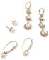 ფოტო #3 პროდუქტის Gold-Tone Imitation Pearl Stud Earrings