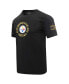 Фото #2 товара Men's Black Pittsburgh Steelers Hybrid T-shirt