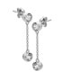 Фото #2 товара Decent Silver Dangle Earrings with Diamonds Tender DE750