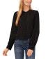 Фото #4 товара Women's Scallop Trim Button Front Long Sleeve Top