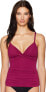 Фото #1 товара Lauren Ralph Lauren 260695 Women Beach Club Twist-Front Tankini Top Size 6