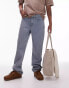 Фото #37 товара Topman straight jeans in summer light wash tinted blue