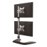 StarTech.com Vertical Dual Monitor Stand - Ergonomic Desktop Stacked Two Monitor Stand up to 27" VESA Mount Displays - Free Standing Universal Monitor Mount - Height Adjustable - Silver - Freestanding - 16 kg - 33 cm (13") - 68.6 cm (27") - 100 x 100 mm - Black - Silv