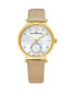 ფოტო #1 პროდუქტის Alexander Watch AD201-02, Ladies Quartz Small-Second Watch with Yellow Gold Tone Stainless Steel Case on Gold Satin Strap