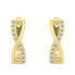 Fashion gold-plated earrings with zircons EA532Y