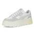 Фото #3 товара Puma Mayze Stack Luxe Lace Up Platform Womens Grey, White Sneakers Casual Shoes
