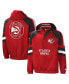 Фото #2 товара Men's Red, Black Atlanta Hawks The Pro II Half-Zip Jacket